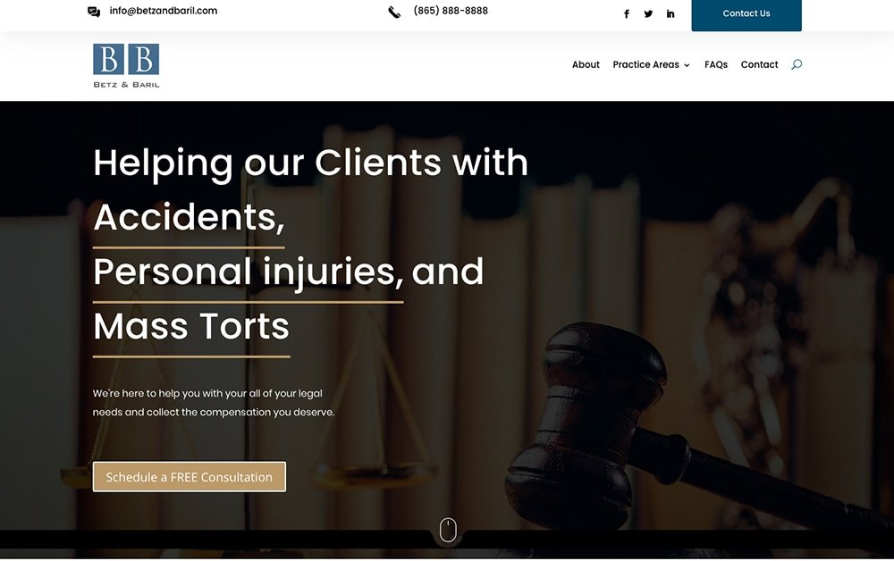 BETZ AND BARIL LAWFIRM WEBSITE