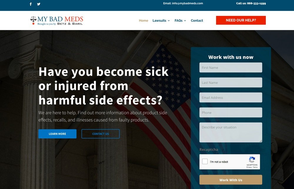 My Bad Meds Attorney Website