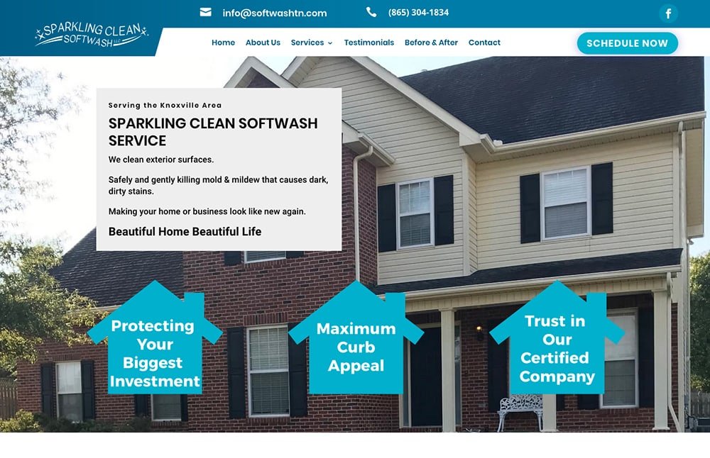 Sparkling Clean Softwash Website